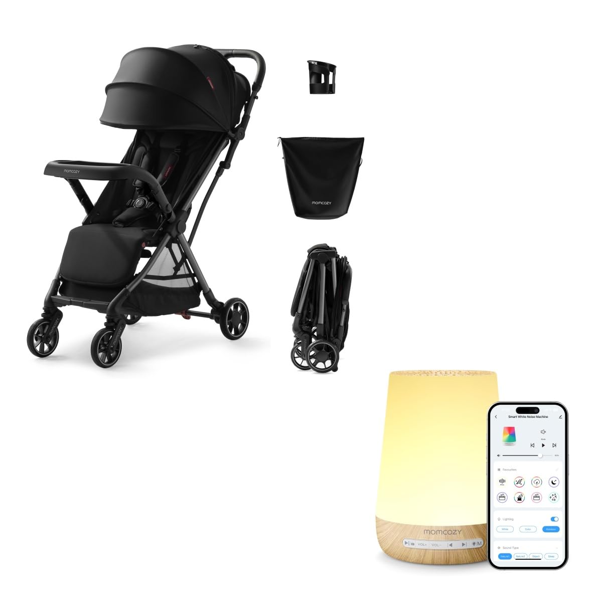 Amazon.com: Momcozy ClickGo Lightweight Stroller,＆ White
