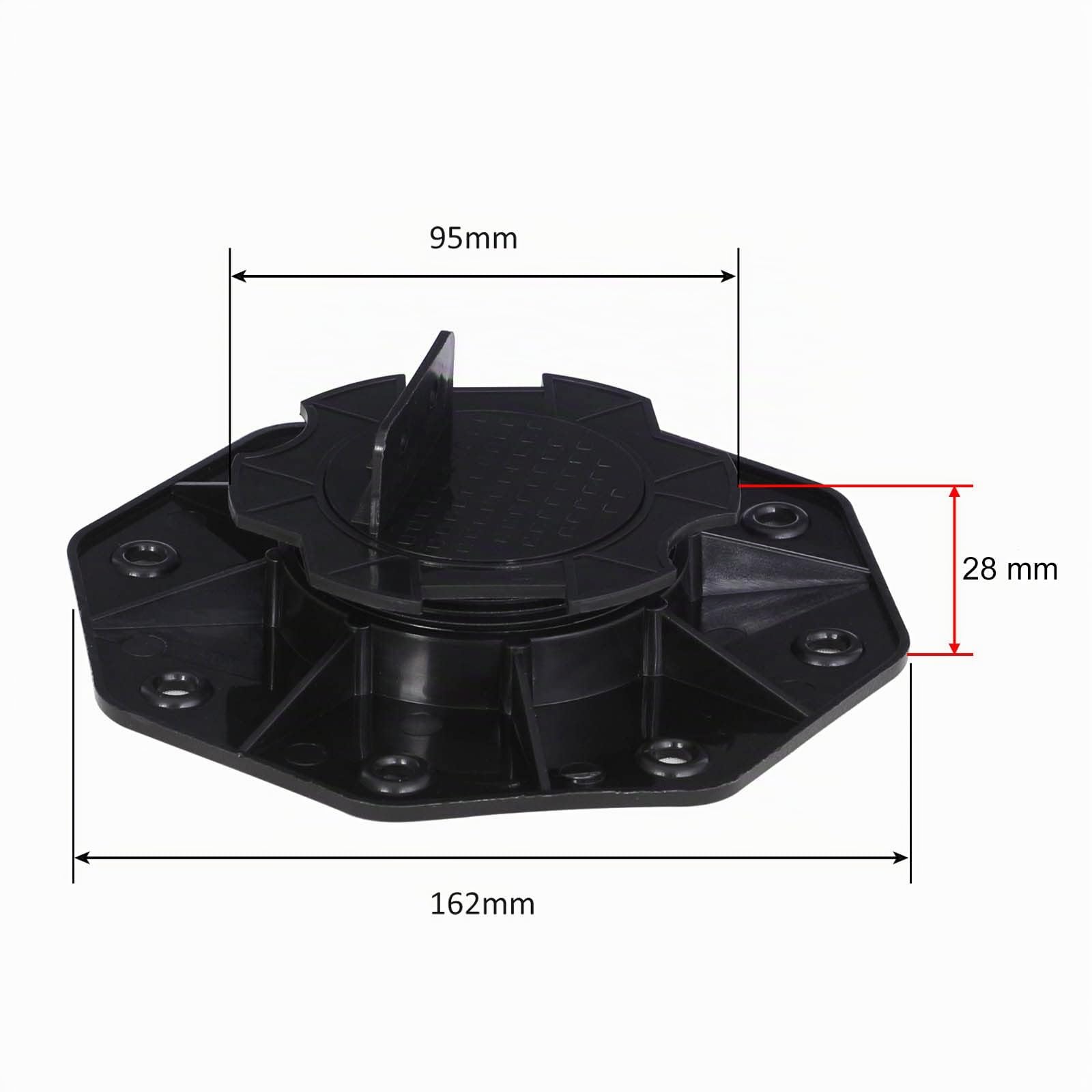 XPOtool Set 50 supporti per pavimenti galleggianti, Altezza regolabile 18-25mm Max 2700 kg, Piedini per Decking