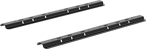CURT 16104 Industry-Standard 5th Wheel Hitch Rails, Gloss Black, 25,000 Pounds