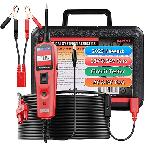 Autel® Powerscan PS100 Power Circuit Probe Tester, Automotive 12V 24V Electrical Car System Diagnostic Circuit Tester, AC DC Resistance Voltage, Short Finder, Continuity/Probe/Signal Test