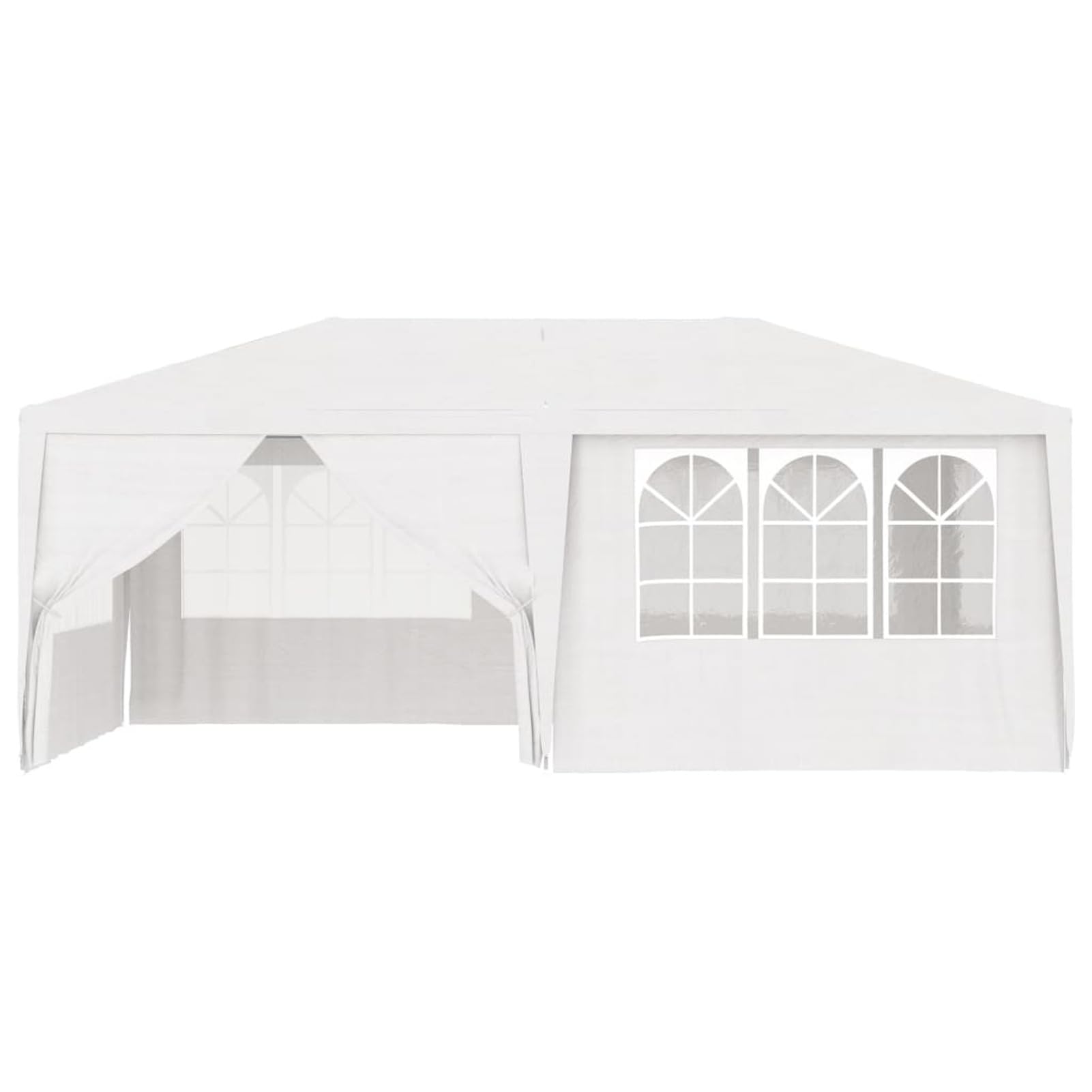 Gazebo Professionale con Pareti 4x6 m Bianco 90 g/m²,Gazebo Pergola Con Telo Impermeabile Richiudibile E Struttura Rettangolare In Acciaio Inossidabile Ad Alta Densità,Per Arredo Giardino,Terraz