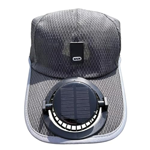 Casquette avec ventilateur solaire rechargeable USB et chapeau solaire été