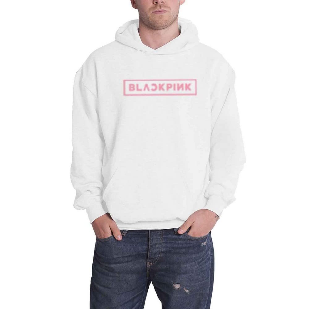 BlackPink Kapuzenpullover Shut Down Photo Grid Logo Nue offiziell Unisex Weiß
