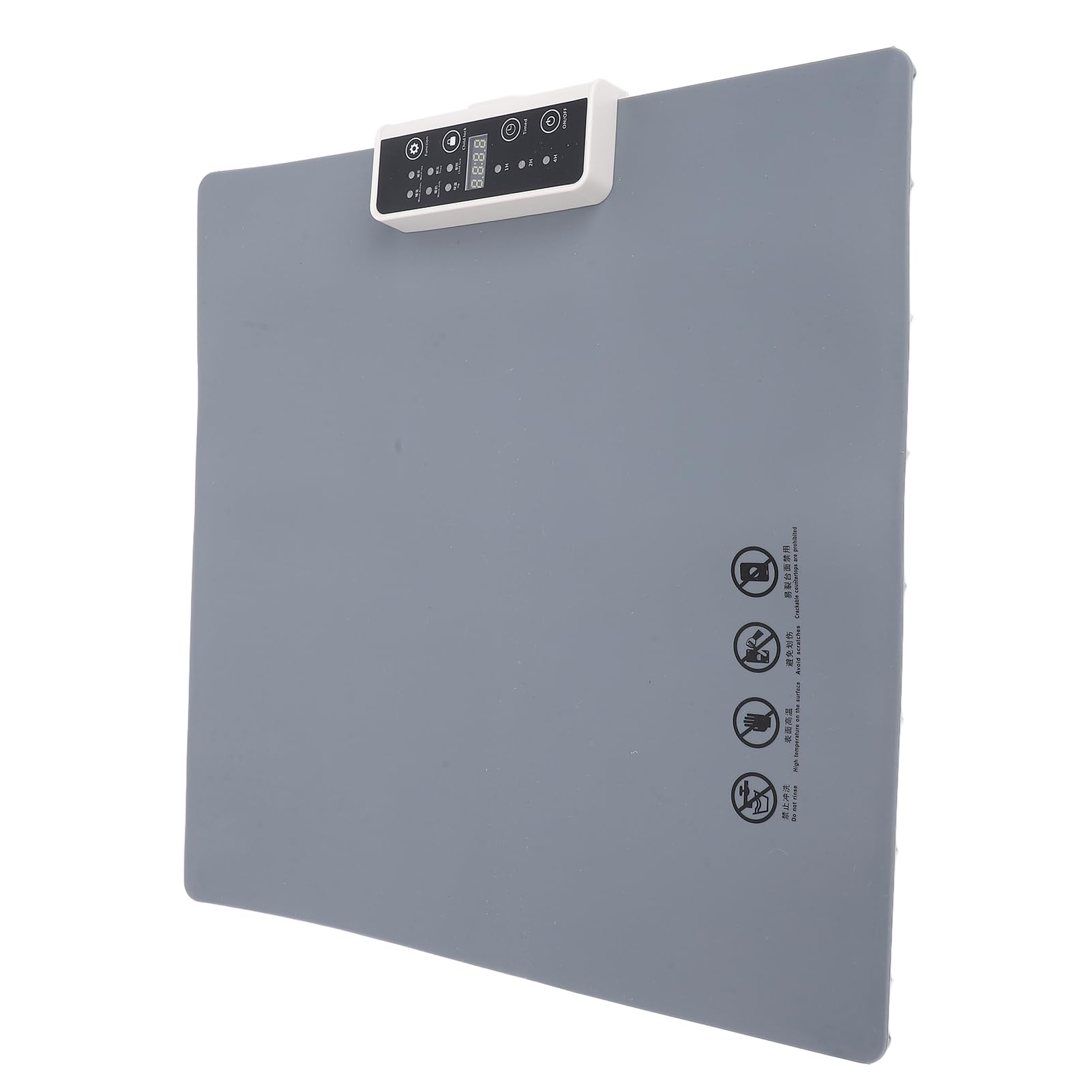 AUNMAS Vassoio Riscaldante Elettrico Arrotolabile da 260 W, Timer Portatile 1H 2H 4H Scaldavivande con Riscaldamento a Superficie Intera in Silicone con 5 Impostazioni di (GRAY)