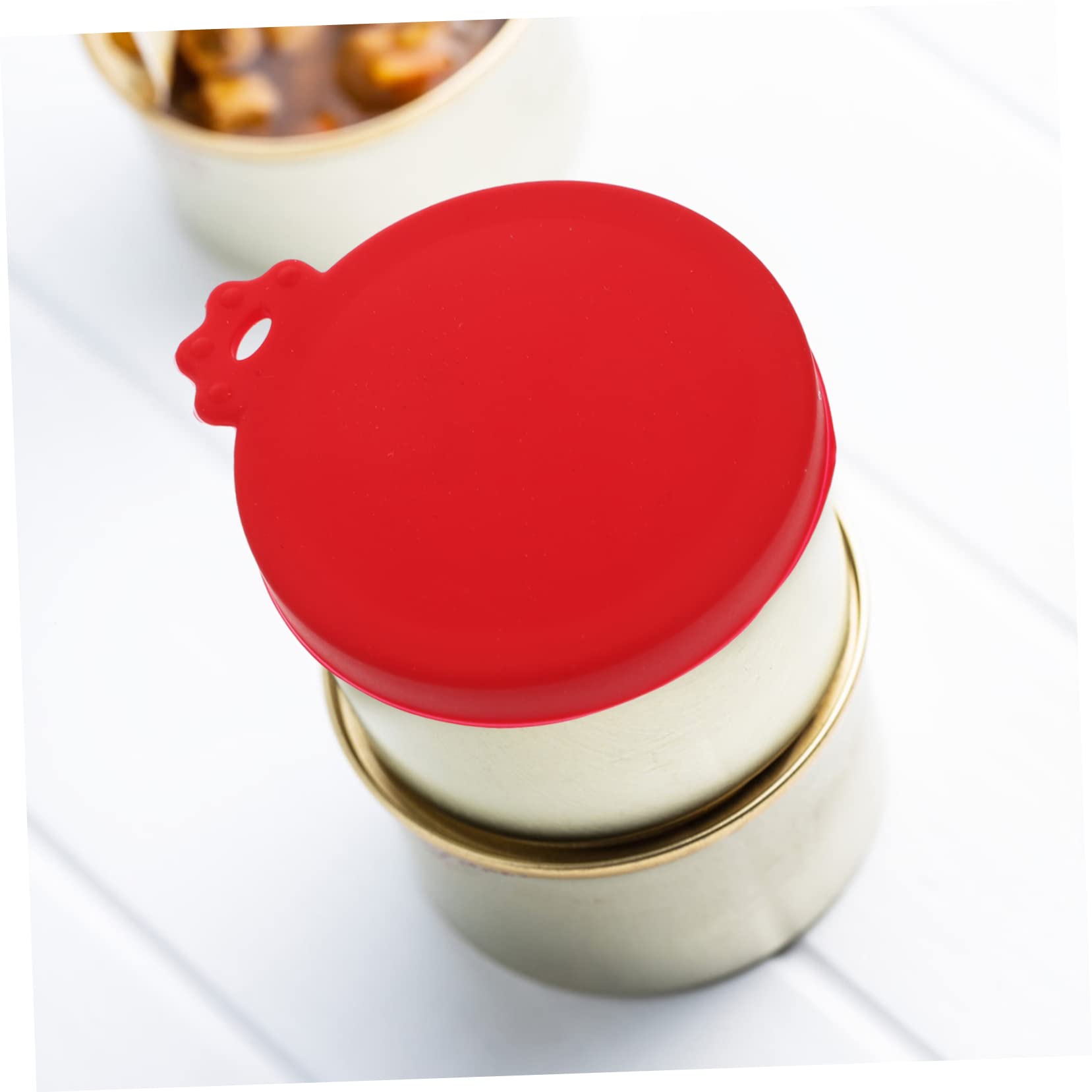 BESPORTBLE 6pcs Silicone Wet Cat Food Can Covers Lids for Mason Jars Reusable Sealing Lids Puller