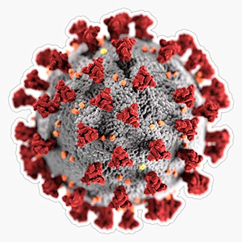 CNW Studio Covid 19 Virus Close up Vinyl Decal Wall Laptop Car Bumper Sticker 5'