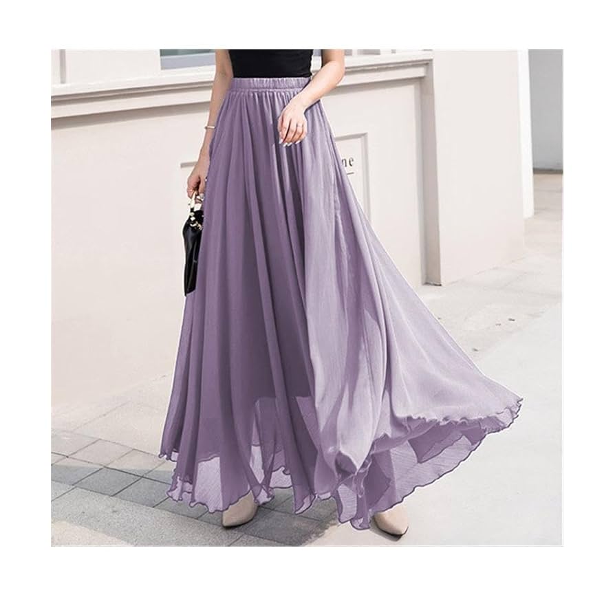 スカート Herlipto Pleated Chiffon Long Skirt herlipto Pleated Chiffon Long skirt S