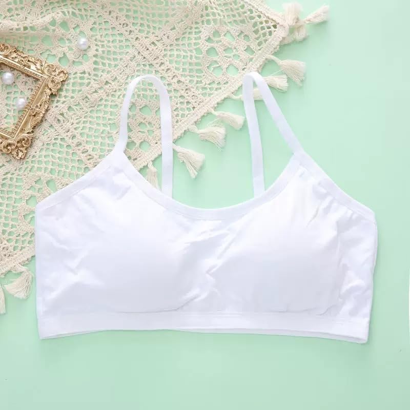 Teen Girls' Training Bra Seamless Cotton Cami Wireless Bras Elastic - Image 3