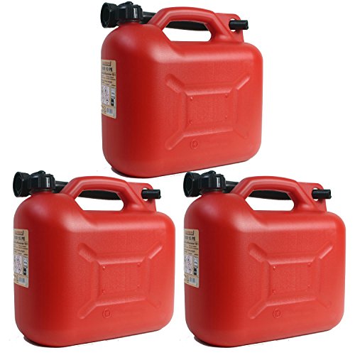 3er Set: 3x Benzinkanister KKR 10 PE 10 Liter rot mit UN Zulassung