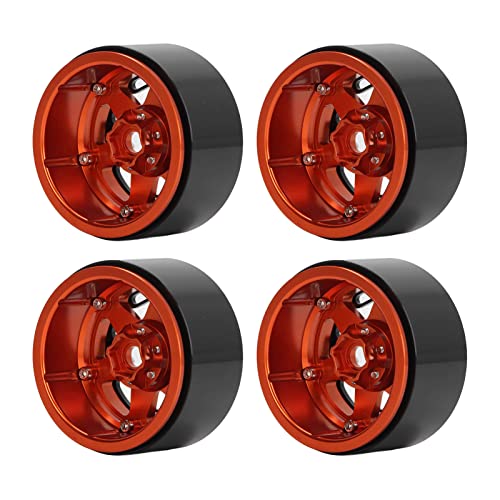 Moyeux de roue RC 2,2" en alliage orange contre la casse des jantes de Crawler 1/10