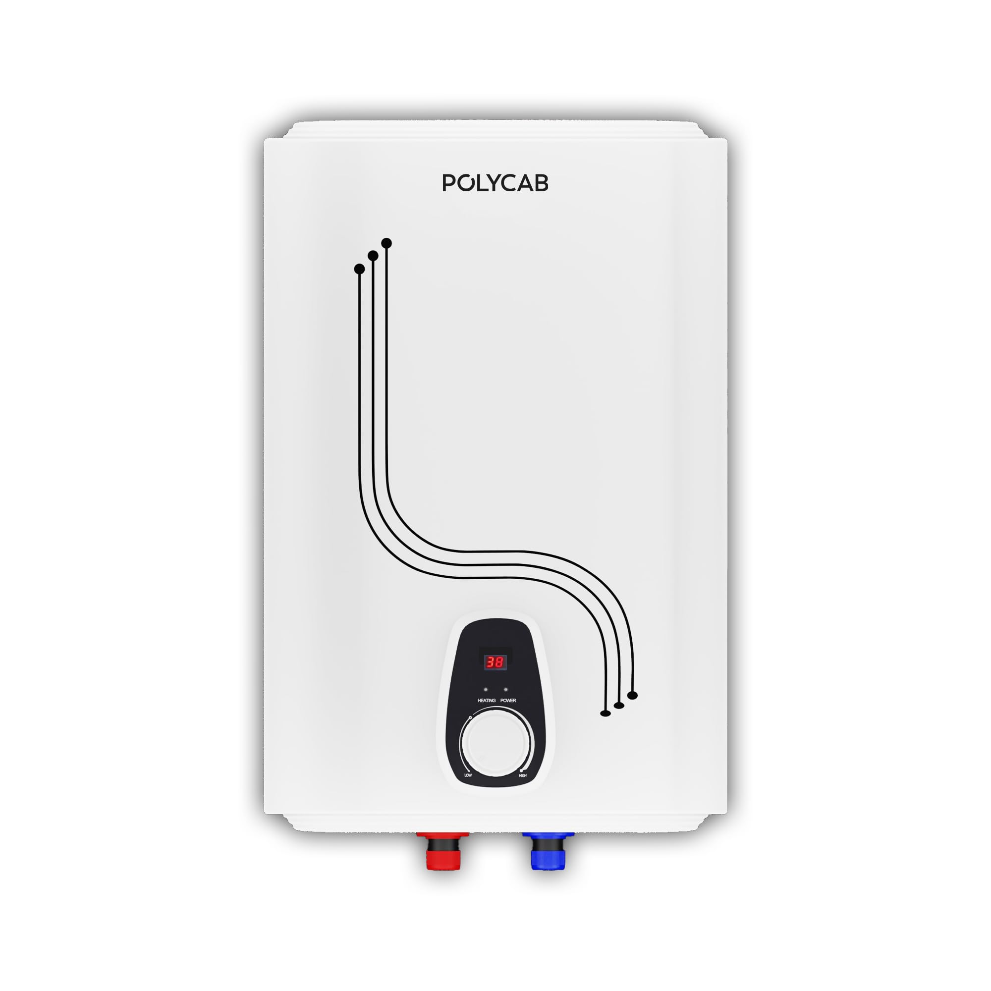 Polycab Regalia 5-Star, 25 litre, 2KW Electric Storage Geyser (Water Heater) For Home, Bathroom | Efficient Heating Element, Glasslined Coated Tank | Enhanced Safety, Temperature Control Knob【White】 (B0CH7Z96GC) Amazon Price History, Amazon Price Tracker