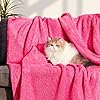Whale Flotilla Hot Pink Queen Size Blanket for Bed, 300GSM Soft Warm Fleece Fabric, Decorative Lightweight Plush Fluffy Blankets for All Season, 90x90 Inch #3