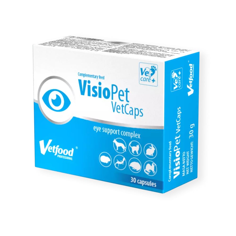 VisioPet VetCaps | 30 Kapseln | Ergänzungsfuttermittel für Hunde und Katzen | Mit Antioxidantien