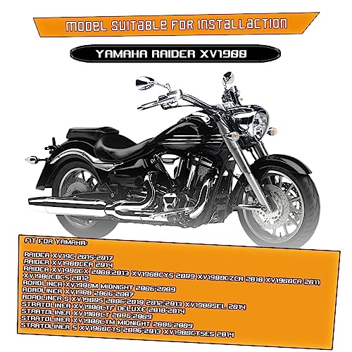 Kinglemc Crash Bar Engine Guard Highway Bar For Yamaha Xv1900 Xv 1900 Roadliner Raider Stratoliner (Black) #TOP5