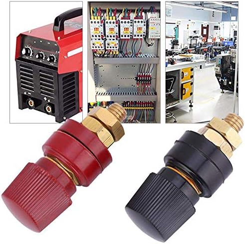 KEUGT 2 Pcs Binding Posts, M6 Battery Terminals, Screw Terminals, Terminal Posts, Brass Post Terminals, Connector Terminal Kits for Soldering Equipment, Separation and Load Generator Distribution