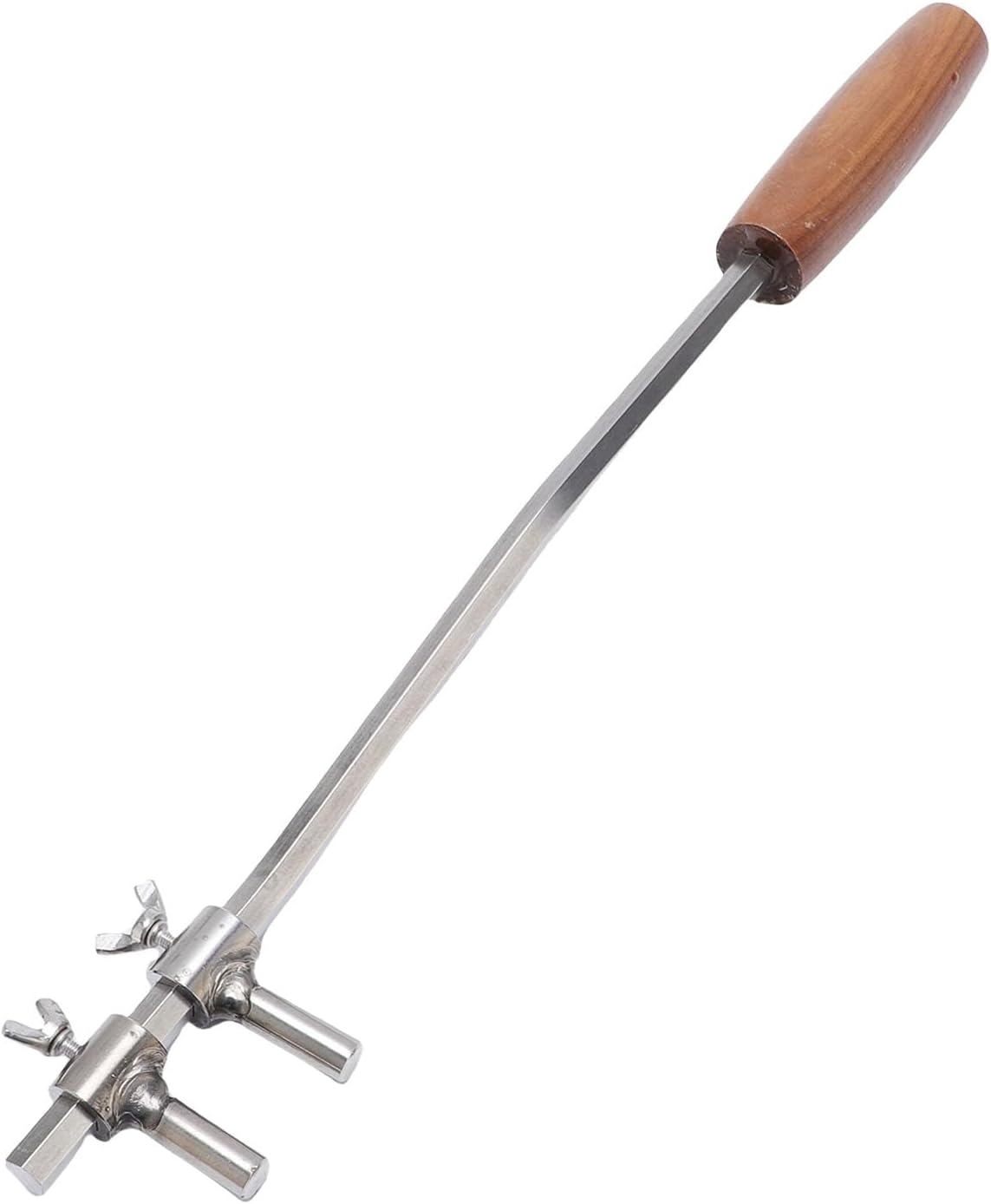 GOWENIC Tree Branch Modulator DIY Bonsai Pruning Kit, Stainless Steel Bonsai Branch Bending Tool Adjustable Styling Bender Wrench with Wood Handle for Gardening