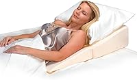 Contour Folding Wedge Pillow 7x24x32 Inch - Extended Bed Wedge for GERD, Acid Reflux, Snoring Relief & Elevated Sleep - Washable Cover, High-Density Foam