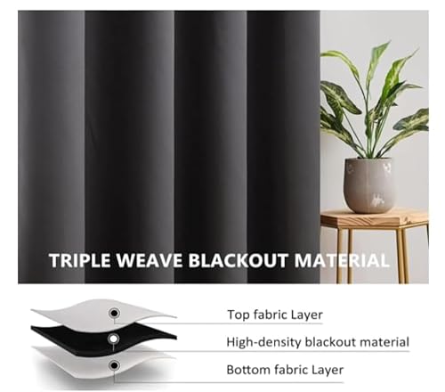 Curtains Pink Beige Marble Blackout Curtains Soft Thermal Insulated Curtains for Bedroom Curtains for Living Room Washable Eyelet Curtains Bedroom Curtains 2 Panels(2x140x250cm) - Image 2