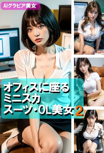 オフィスに座るミニスカスーツ・OL美女2 - AIグラビア美女 -