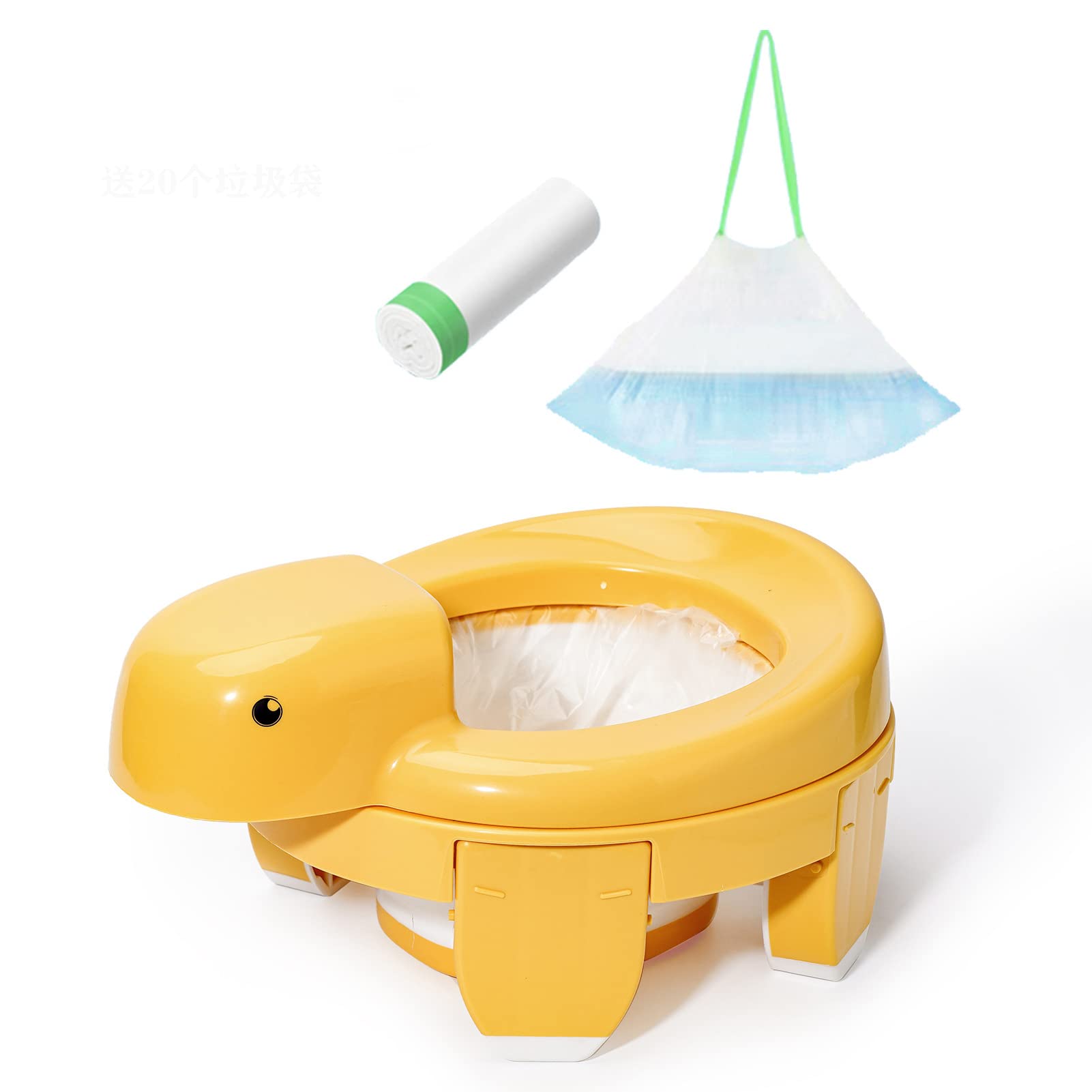 Asiento de inodoro portátil para entrenamiento de orinal, orinal de viaje para niños pequeños, inodoro plegable 4 en 1 para niños y niñas, para llevar el orinal de bebé, silla de orinal para
