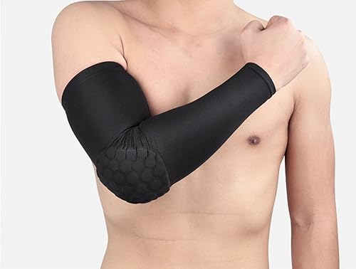 Miniatura 6 de RESVIS Almohadillas de compresión para coderas, mangas de enfriamiento de compresión para brazos, protección UV, para hombres y mujeres, deportes,