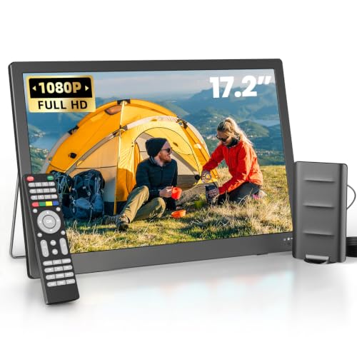 NORTHING 17.2" Portable TV with Antenna, 7000mAh Rechargeable Kitchen TV - image 1