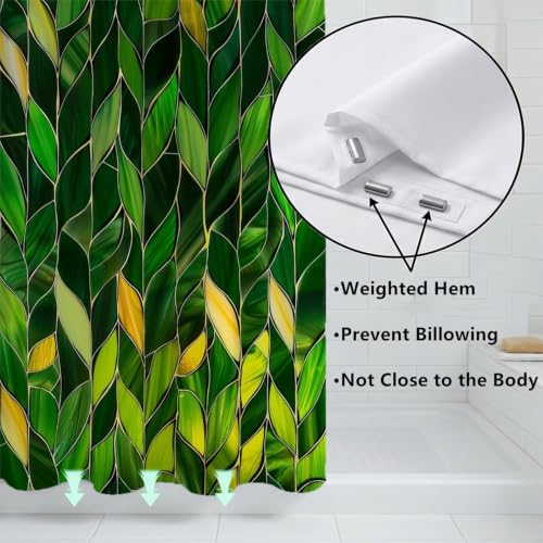 Rideau de douche imperméable lavable anti moisissure tissu polyester - 6