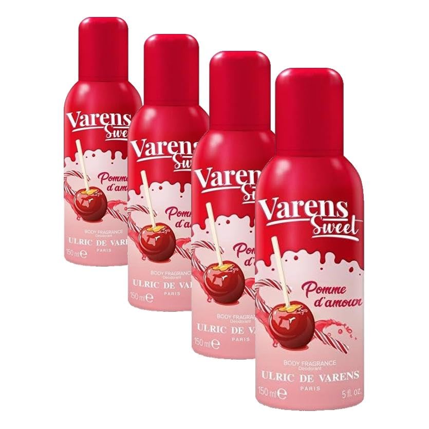 Ulric De Varens Sweet Pomme D'amour Body Fragrance Deodorant for Women 150 ml (4 paketi)