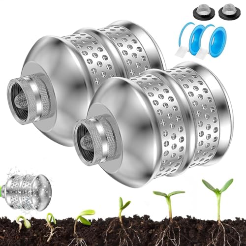 Cabezales de rociadores con burbujeador,Rociadores con burbujeador de Manguera de Agua - Boquilla de inundación Aleación de Aluminio | Cabezal de Filtro Inoxidable, riego, aspersor de Rosca Interna p