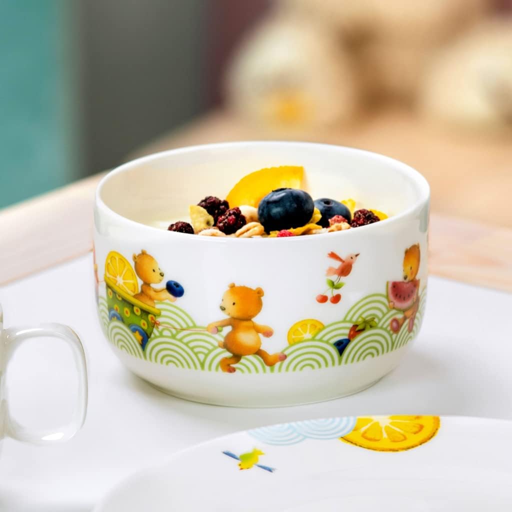 Villeroy & Boch Hungry as a Bear 440 ml Premium Porcelain Cereal Bowl, White/Multi-Colour