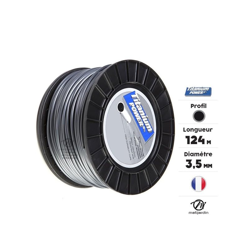 Matijardin - Fil débroussailleuse Rond 3,5 mm x 124 m Titanium Power