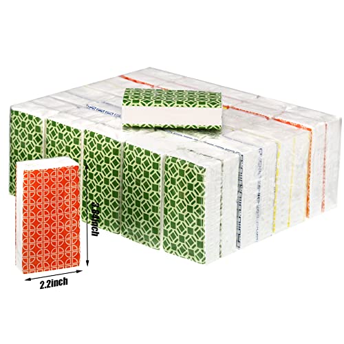 200 Packs Pocket Tissues Bulk Travel Size 3-Ply White Facial Tissues, Small Tissue Packs Wedding Tissues, Geometric Print Packaging, 2000 Sheets #TOP1