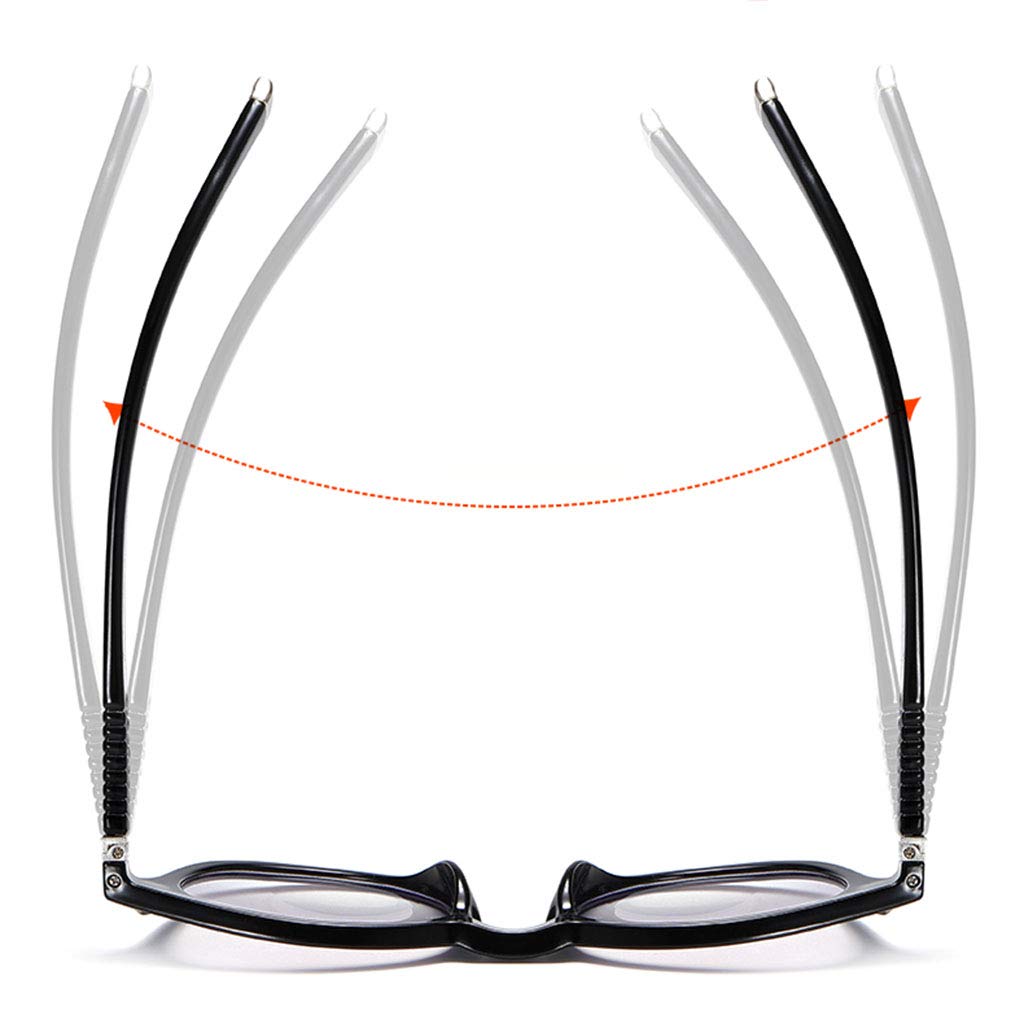 Stylowe okulary do czytania, wieloogniskowe komputerowe okulary do czytania, niebieskie światło blokujące okulary do czytania Lekkie oprawki okularów dla mężczyzn i kobiet (Color : Black, Size : 3.5