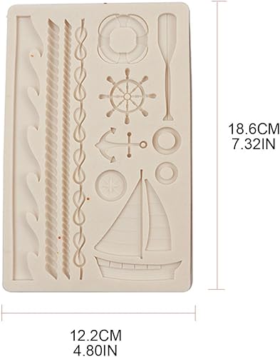 Miniatura 2 de Molde de silicona para velero, diseño de animales marinos, cupcakes, baby shower, fiesta, fondant, pastel, herramienta de decoración de fondant,