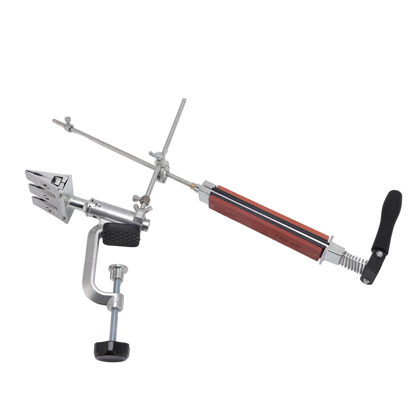 Kit Affilatore Ad Angolo Fisso Clip Regolabile Pratico di Affilatura Utensili per Cucina e Piccoli Utensili Lega di Alluminio 4 Pietre
