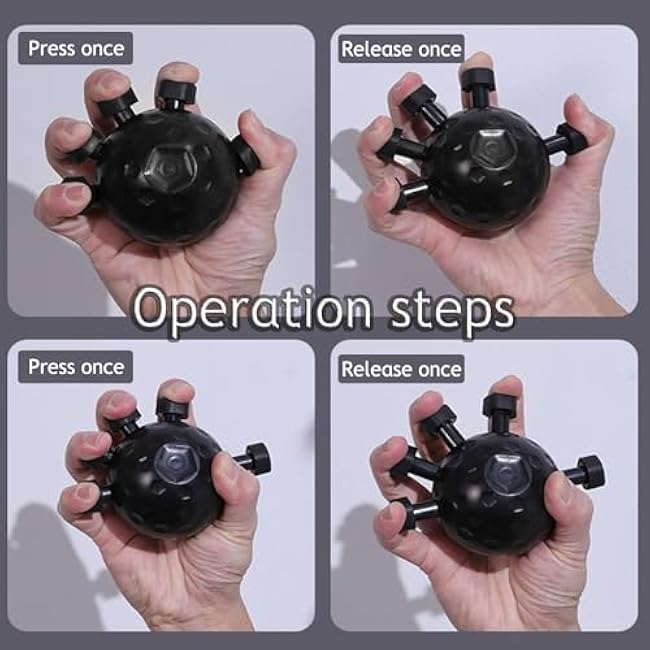 Hand Grip Strengthener 44-90LBS (Black) | Forearm Exerciser & Rehab Tool for Muscle Building, Physical Therapy & Guitar Training