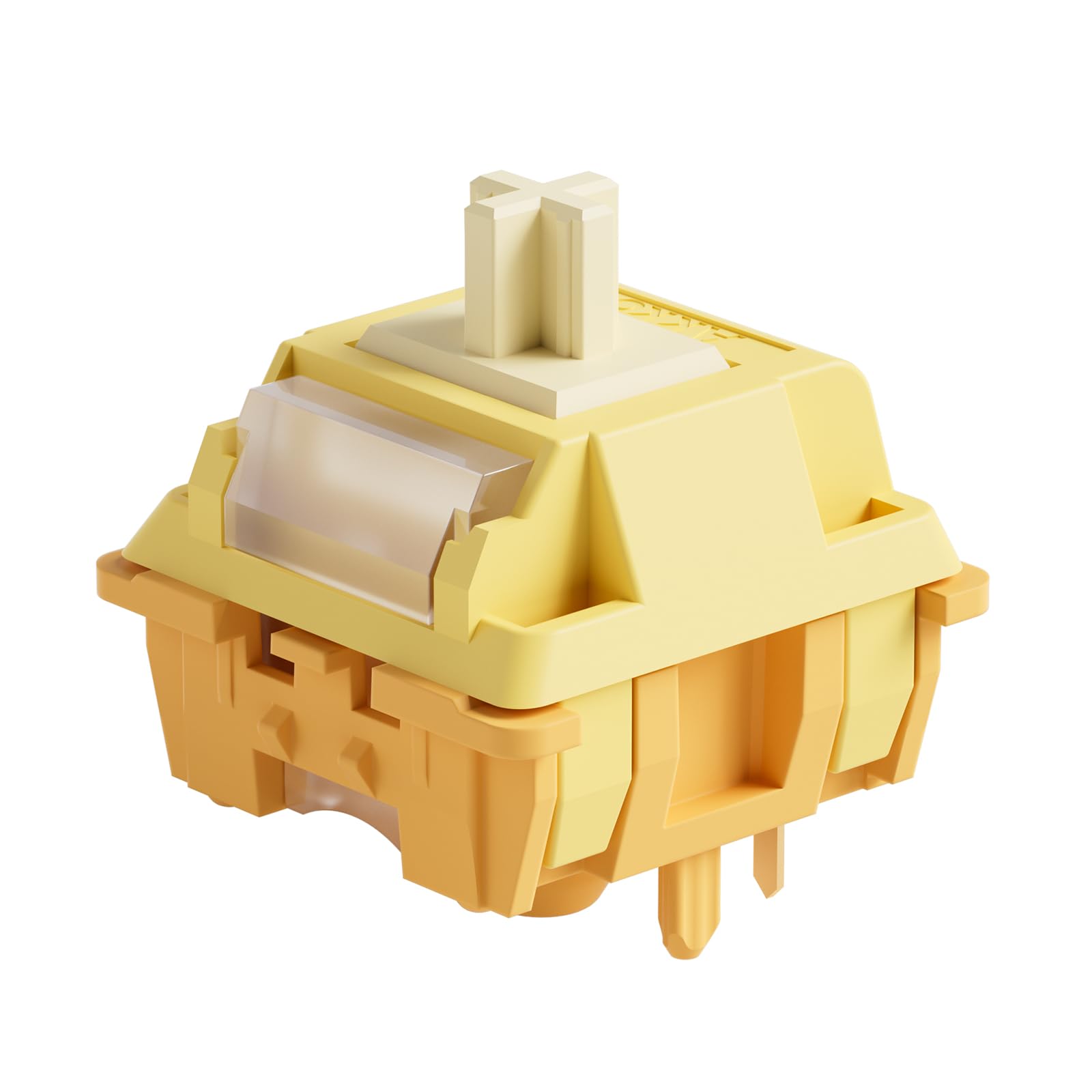 Akko Creamy Yellow U1 Keyboard Switch Lubed Switch for Mechanical Gaming Keyboard, 5-Pin 45gf Linear Switches 100 Pcs