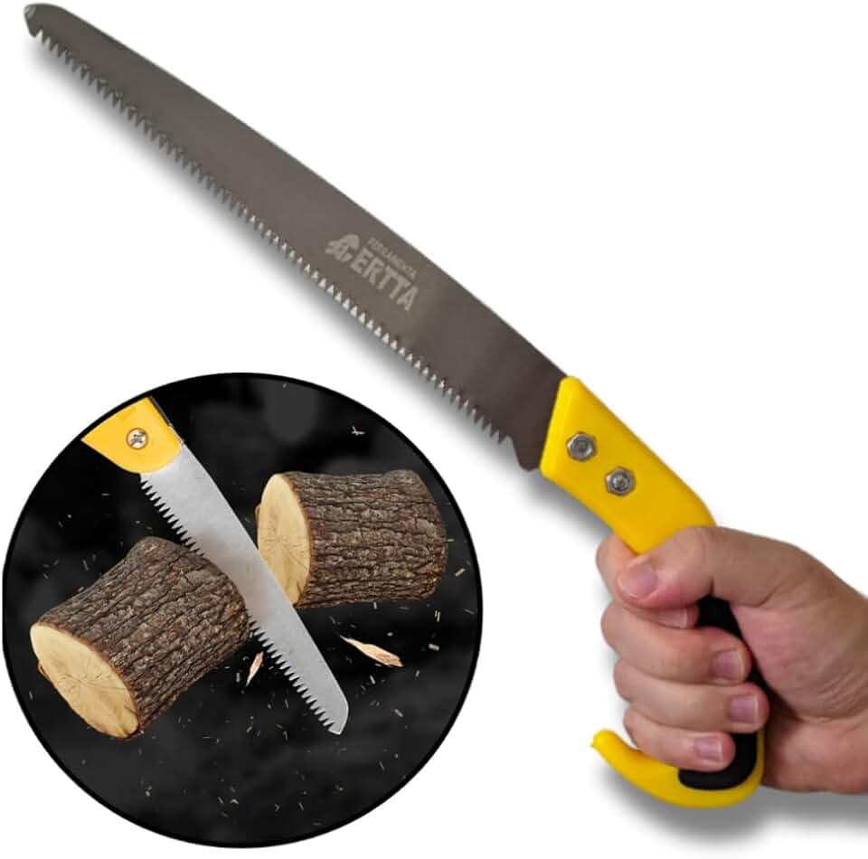 Serrote Profissional em Aço Carbono 30cm Podar Galhos Lamina Reforçada Pegada Anatomica