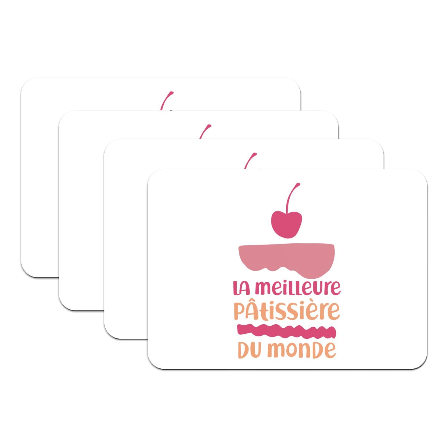 Sets de table grand format en caoutchouc blanc pour art de la table