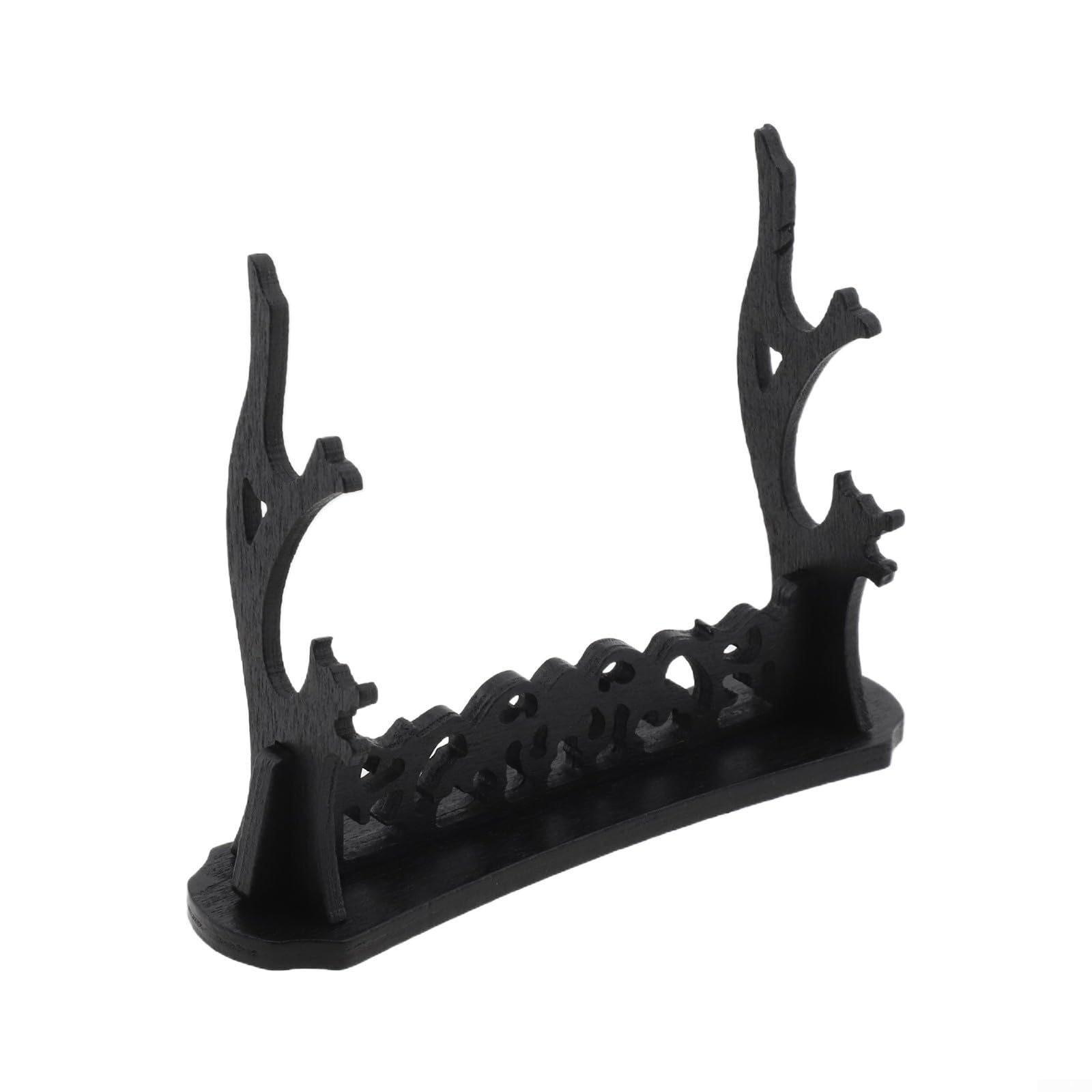Collectible Display Stand with Double Layer Design Ideal for Showcasing Swords, Knives, and Decorative Items