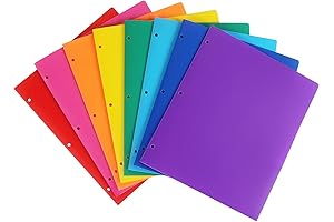 Tamaki 8 Pack File Folders, Durable Multicolor Office Folders