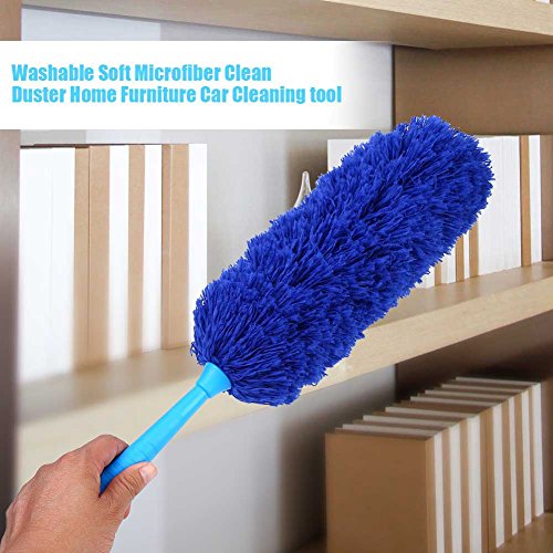 Plumeau dépoussiérant microfibre 56cm bleu pour maison