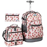 WANDELBARER ROLLRUCKSACK — Unser rollbarer Rucksack bietet die Tragfähigkeit einer Rolltasche mit Rädern und die Tragbarkeit eines Schulrucksacks für Menschen, die viel tragen. Die geräuschlosen Räder lassen sich leicht und natürlich rollen und verwenden Material mit hoher Dichte, um sicherzustellen, dass Sie es reibungslos rollen können.