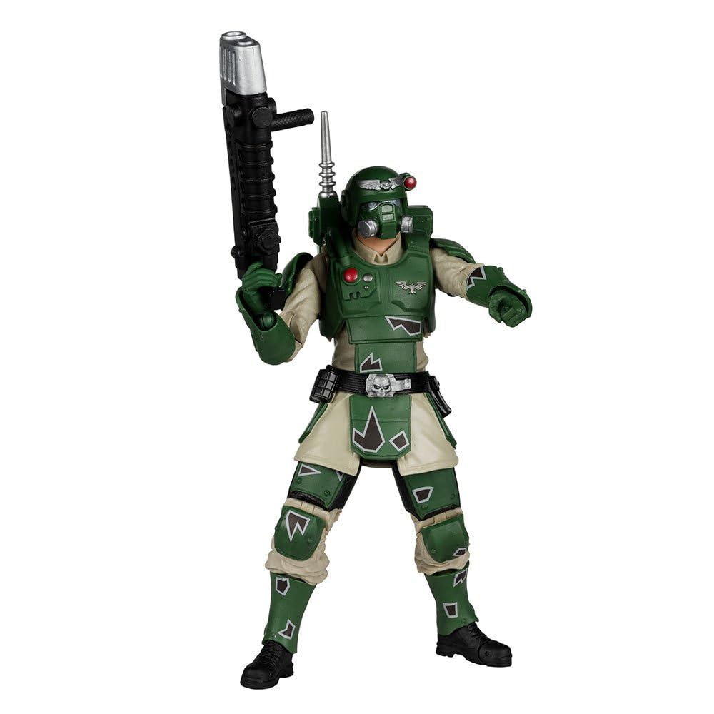 Bizak McFarlane Astra Militarum Karskin Warhammer 40000, videogioco online, scultura articolata da 18 cm con accessori, biglietto d'arte da collezione e base espositiva, (64380961)
