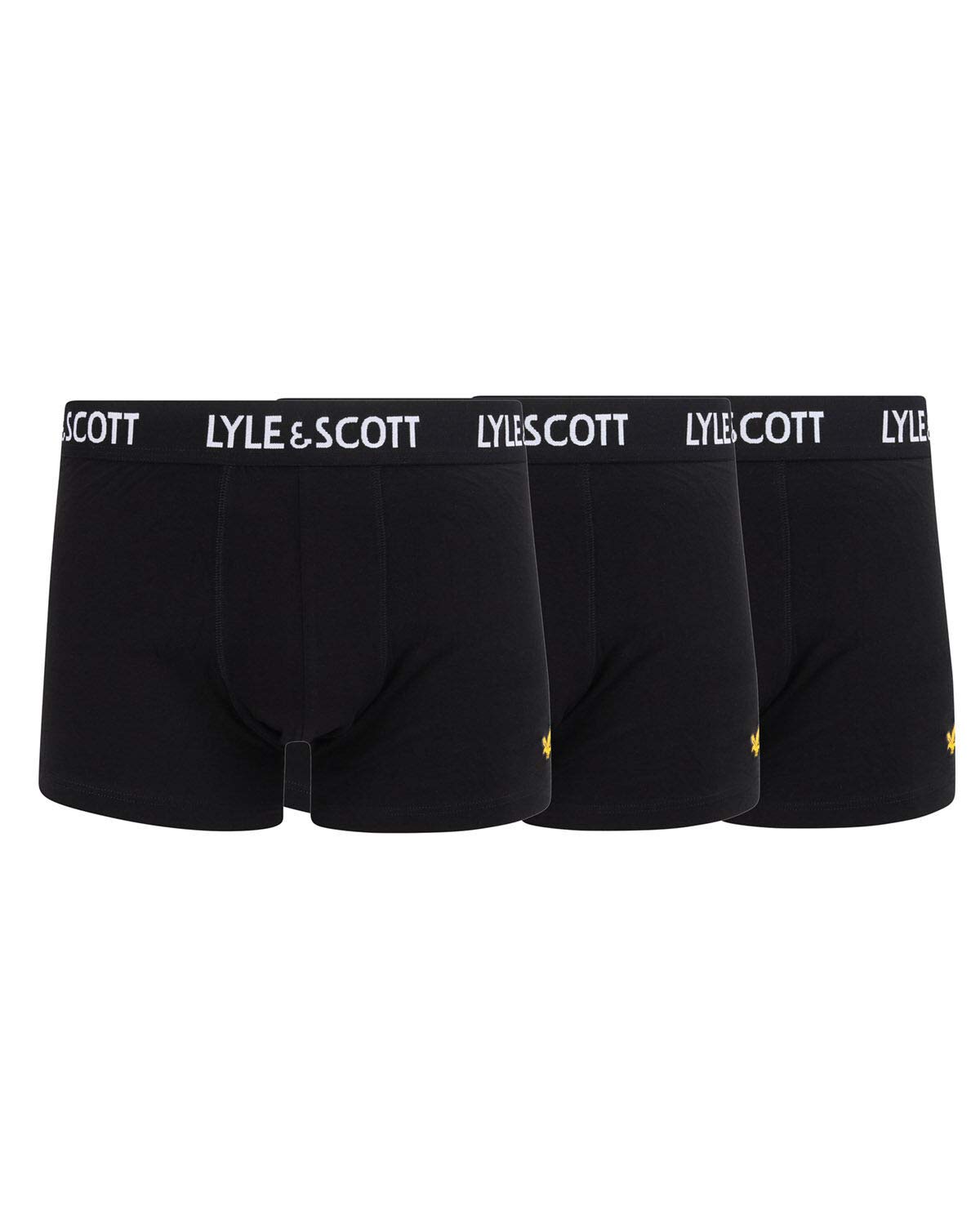 Lyle and Scott   3 Pack Basic Core Trunks In Black, Men's Size Small