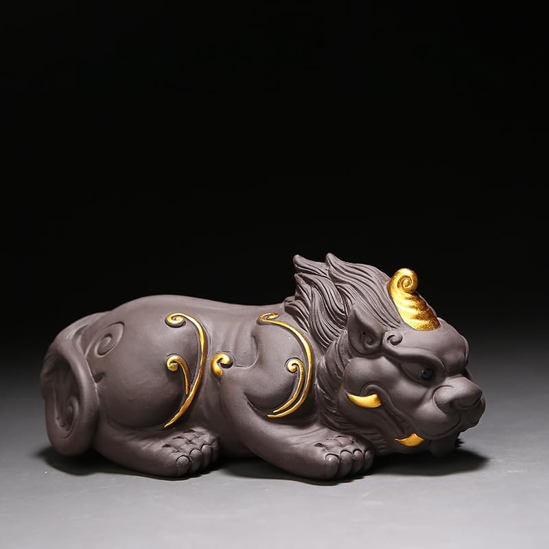 Gold-Trimmed Wealth-Attracting Tea Pet, Home or Office Tea Tray Decor, Tea Toy-shape3