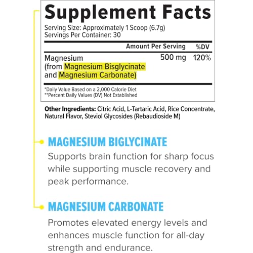 Image of InnoSupps Magnesium Powder - Dual-Action Mineral Mix with Magnesium Bisglycinate & Carbonate - Promotes Stress Relief, Hydration, and Recovery (Orange, 30 Servings)