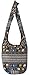 SLING Bag COTTON 40 PRINTs Männer oder Frauen CROSSBODY Tasche LARGE BOHO Hippie Hobo Handtasche (Aztec SD Black)