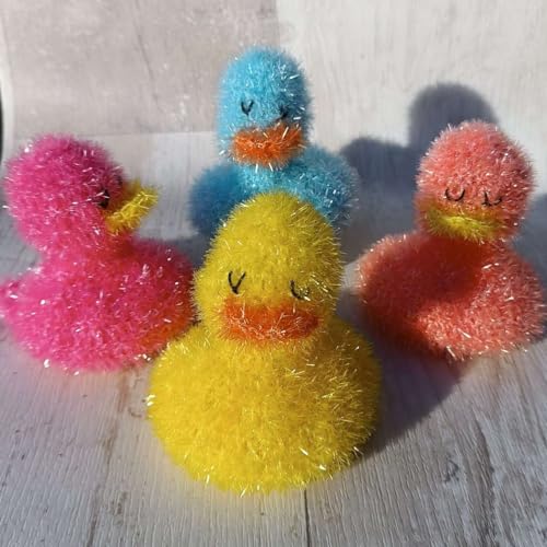 Générique - Canard de bain, éponge canard, éponge pour le corps, lavable en machine, fait main au crochet, coloris au choix