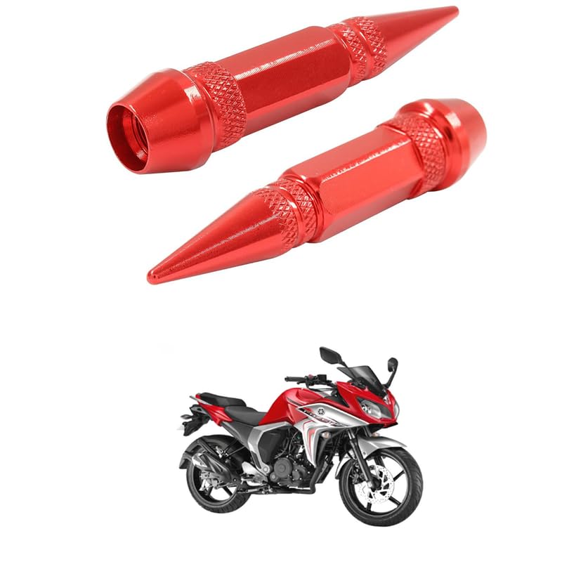 lovmoto universal 2pc spiked aluminum stem valve caps dustproof tire wheel stem caps for cars,suvs,trucks bicycles and motorcycles comfortable with fa-zer